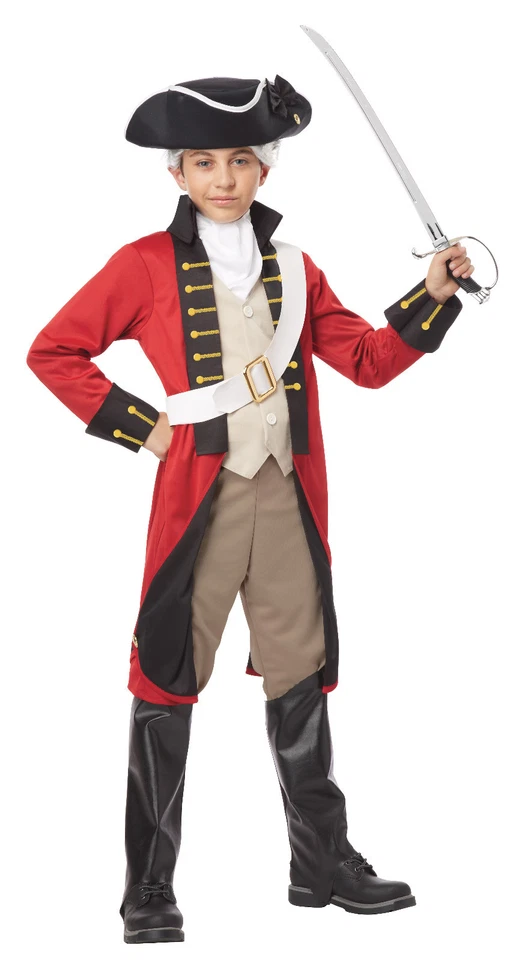 England British Redcoat Soldier Military Navy Historical Child Costume - Image 1 of 1