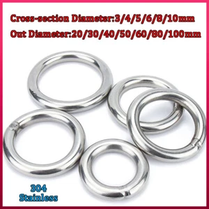Anillos en D y juntas tóricas de acero inoxidable, correas de cuero artesanal hebillas soldadas anillos - Imagen 1 de 25