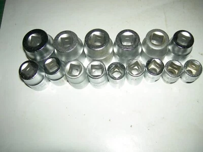 Stanley cr-v Hex Socket Wrench set , Silver, 1/2-Inch drive 15 piece set dewalt - Image 1 of 3