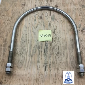 U-Bolt 304 Stainless Steel For Pipe Size 12" IPS w/ 4 SS Nuts - Picture 1 of 10