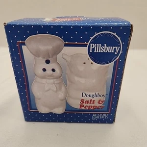 Vintage Pillsbury Doughboy & Flour Sack Salt & Pepper Shaker New in Box - Picture 1 of 8