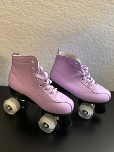 Rollschuhe für Damen lila mit beleuchteten Rädern Größe 37 hoch oben, 4 Räder - Bild 1 von 2