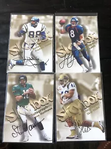 1998 Skybox Autographics 4 CARD LOT ROOKIE & Freddie Jones Auto - Bild 1 von 9