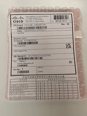 Cisco UCS-ML-128G4RT-H 128GB Ddr4-2933Mhz Pc4-23400 4Rx4 Ecc UCS-ML-128G4RT-H - Bild 1 von 4