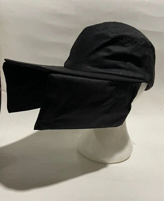 OUTDOOR CAP Black Cadets Shooting cap Indoor / Outdoor Shooting hat with side flaps