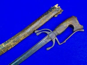 Antique North African Africa Moroccan Nimcha Sword w/ Scabbard - Picture 1 of 24