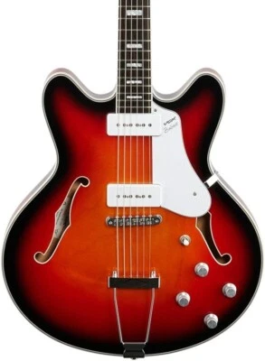 NUEVO Vox Bobcat V90-SB Sunburst Semi-Hueco Eléctrico con Estuche Rígido Hecho en Corea Foto 1 de 4