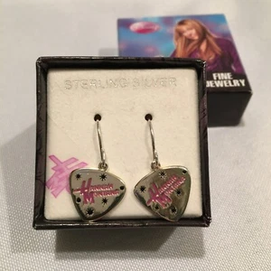 NUEVOS PENDIENTES COLGANTES DE PLATA ESTERLINA Disney HANNAH MONTANA nuevos en caja ENVÍO GRATUITO - Imagen 1 de 18