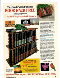 1981 Printanzeige Encyclodaedia Britannica kostenloses Bücherregal Angebot & Vorschau Referenz - Bild 1 von 1