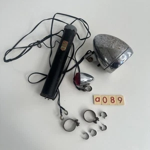 Vintage Sturmey Archer Dynamo Light Set With Battery Casing - NOT WORKING A089 - Picture 1 of 18