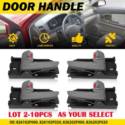 1-10X Left+Right Interior Door Handle Fits 04-09 KIA Spectra/05-09 Spectra5 Gray — 第 1/4 张图片