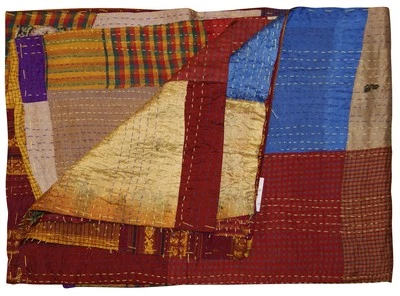 Taj Hotel Kantha Silk Blend Throw | Multi02 | 50"x70" Foto 1 de 3