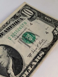Series 1969 C ~ US $10 Federal Reserve Note ERROR Ink Smears / Over Ink - Picture 1 of 14