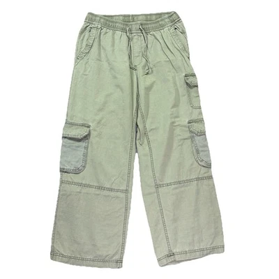 Old Navy Drapey Cargo Pants Womens Size M (30x26) Wide Leg Olive Military Green - Image 1 of 4