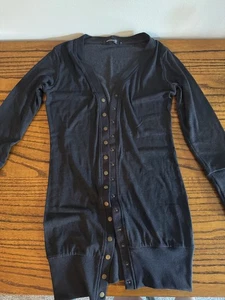 Merokeety Long Sleeve Snaps Button Down Stretchy V-neck Duster Sweater size Sm - Picture 1 of 7