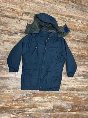 Vintage L.L. Bean Maine Warden’s Parka Coat Size Medium Blue Hooded Gore-Tex  - Image 1 of 4