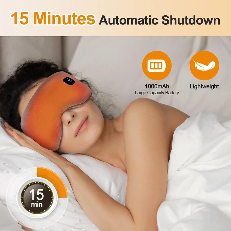 Heated Eye Mask for Dry Eyes Relief,Migraine, Cordless Warm Compress Sleep Mask - Image 1 of 4