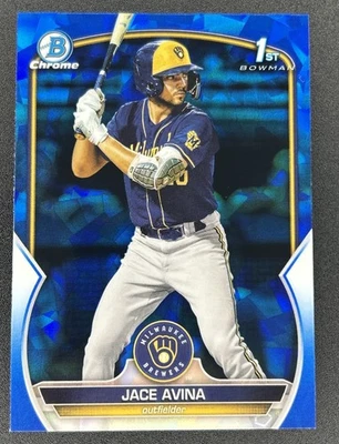 Jace Avina 2023 Bowman Chrome 1st Sapphire Card  #BCP-150 - Image 1 of 2