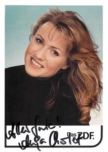 Anja Charlet ZDF Journalistin Autogrammkarte signiert - Bild 1 von 2