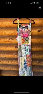 Patchwork Overalls 100% Cotton One Size by Ashley Taylor  - Picture 1 of 1
