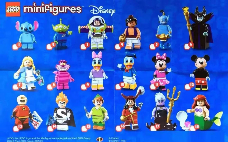 LEGO 71012 Disney Series 1 – Complete Set of 16 Minifigures | NEW & SEALED - Image 1 of 1