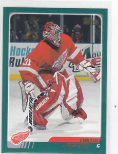 2003/04 TOPPS... CURTIS JOSEPH... PROMOCIÓN DE PREPRODUCCIÓN... TARJETA # PP3... ALAS ROJAS - Imagen 1 de 2