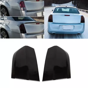 Blackened Tail Light Lamp Cover Guard Trim Cover Kit For Chrysler 300C 2011-2014 - Picture 1 of 11