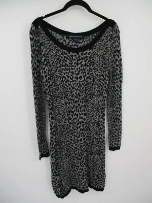 French Connection Womens Dress 8 Animal Print Pullover Sweater Dress Classic - Image 1 of 4