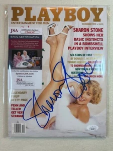 Playboy Magazine Sharon Stone Signed December 1992 JSA COA - Picture 1 of 10