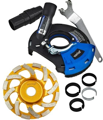 Absaughaube für Winkelschleifer 125 mm Diamantschleiftopf Beton Wechselsegmente