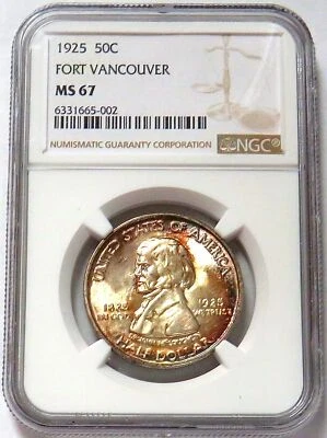 1925 FORT VANCOUVER 50c COMMEMORATIVE COIN NGC MS 67 - Image 1 of 4