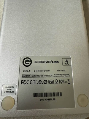 4TB G Drive - USB 3.0 (No box) - G-Technology - Image 1 of 3