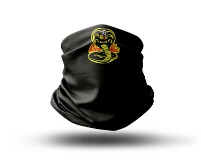 Washable Fabric Face Cover Neck Gaiter Unique Print Cobra Kai II Design EU Made - Image 1 of 4