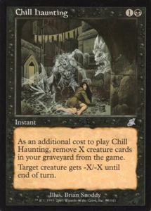 4X CHILL HAUNTING BLACK SCOURGE MTG MAGIC NM X4 (yourdeckbuilder) - Picture 1 of 1