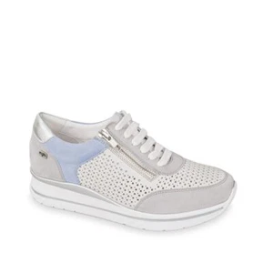 SCHUHE SNEAKERS KEILABSATZ DAMEN VALLEVERDE 36399 GRAU LEDER ORIGINAL PE 2024 - Bild 1 von 1