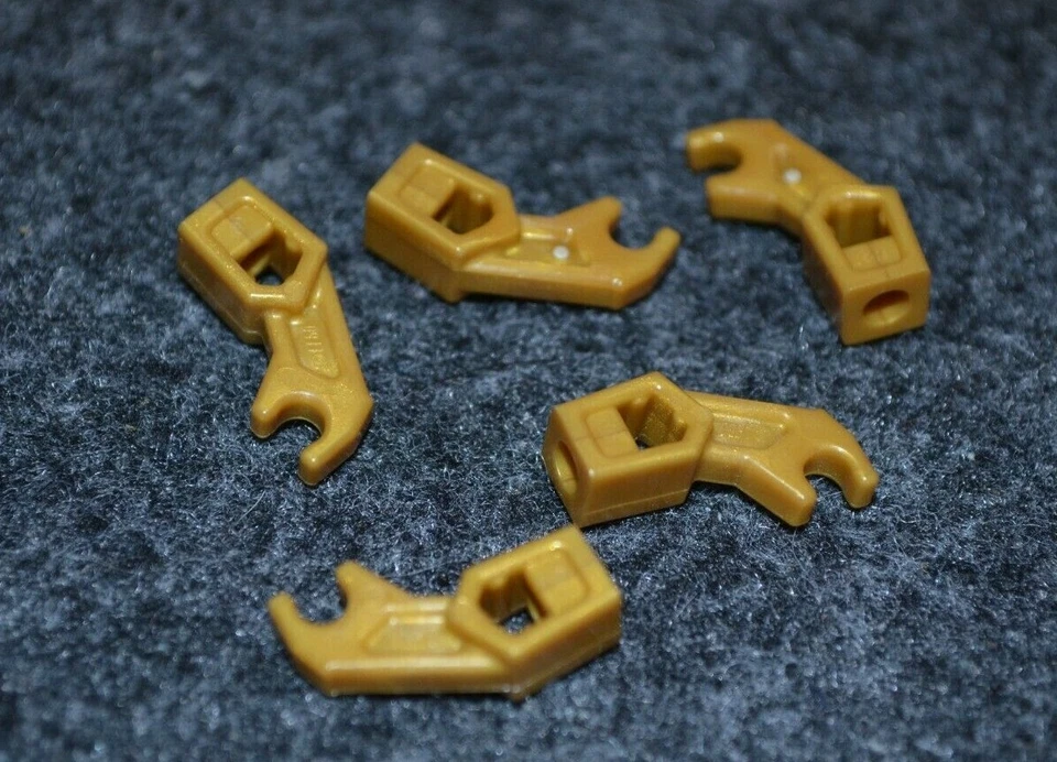 (5) Gold Robot Arm Extension Brick Bricks  ~  Lego  ~ NEW ~ - Image 1 of 1