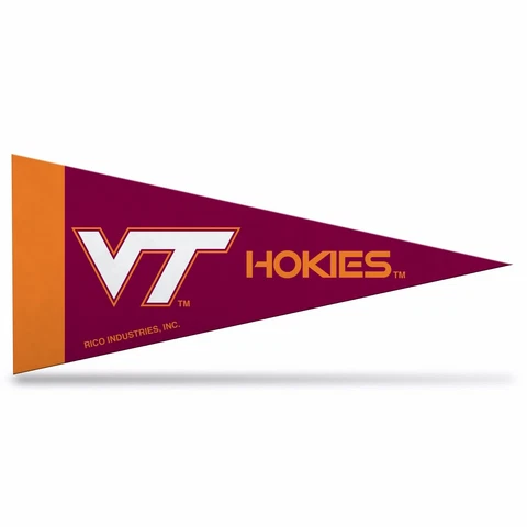 Virginia Tech Hokies 2-pack of Mini Pennants. Felt. 4" x 9" .    #8 Cover