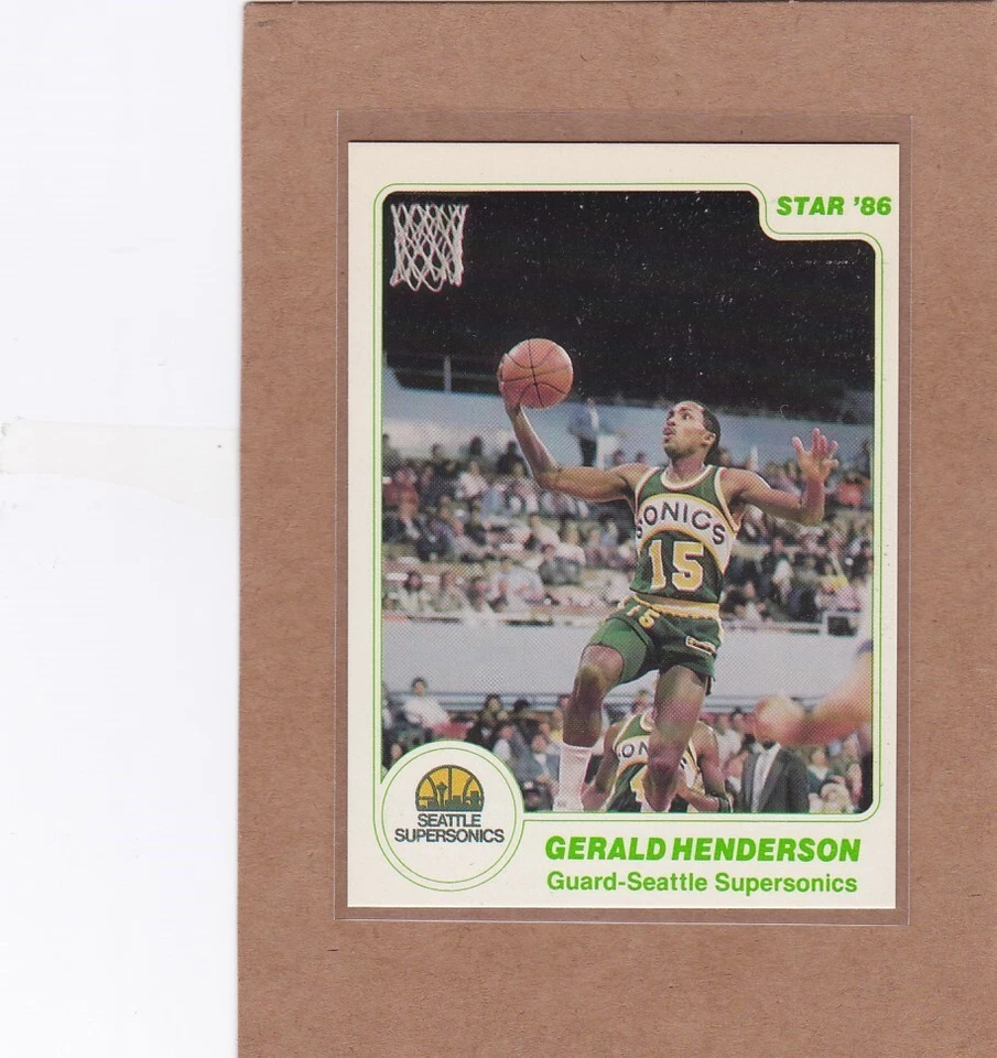 1985-86 STAR CO BASKETBALL GERALD HENDERSON #67 SONICS NMMT OR BETTER *A24756 - Image 1 of 1