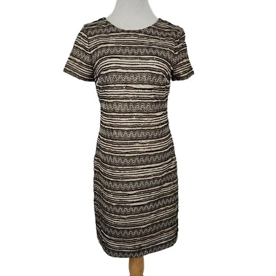 Saks Fifth Avenue Dress Women's Size 6 Short Sleeve Lace Sequined Cocktail Dress - Image 1 of 4