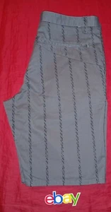 Volcom Corpo Class GRAY SPECKLED STRIPE Chino Short Skate Shorts Men SZ 34 EUC - Picture 1 of 5
