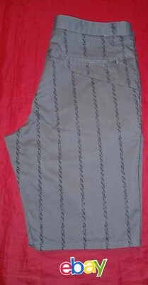 Volcom Corpo Class GRAY SPECKLED STRIPE Chino Short Skate Shorts Men SZ 34 EUC - Image 1 of 4