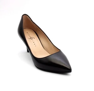 Gibellieri 3367s Black Leather Pointy Toe Pumps 41 / US 11 - Picture 1 of 8