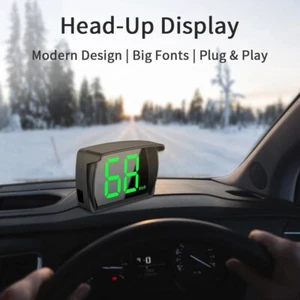 LED Car Accessories Digital Speedometer Large Font Car GPS HUD Head-Up Display - Picture 1 of 13