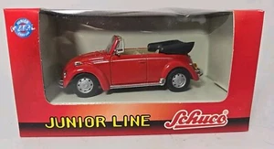 SCHUCO JUNIOR LINE 1:43 VOLKSWAGEN BEETLE CABRIOLET RED CONVERT DIECAST MODEL - Picture 1 of 2