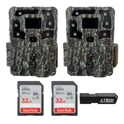 2 Browning Strike Force Pro X 1080 Trail Cam Kit + 32GB + Card Reader BTC5PX1080 - Image 1 of 4