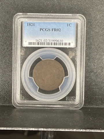 PCGS 1821 FR02 Fair Lowball Coronet Head Large Cent 1C Cover