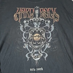 Camisa Hard Rock Café New York Para Hombres XXL Negra Manga Larga Informal Guitarra Espada - Imagen 1 de 7