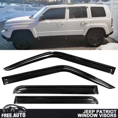 Комплект из 4 тонких солнцезащитных дефлекторов козырьков для Jeep Patriot 2007-2018 годов выпуска - Изображение 1 из 4