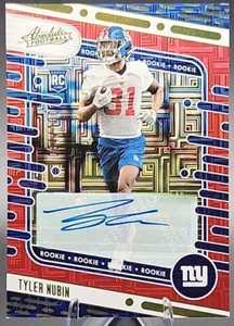 Tyler Nubin/100 2024 Panini Absolute Rookie RC Auto Spectrum NY Giants SP - Imagen 1 de 2
