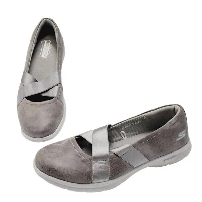 Skechers Go Step Comfort Slip On Flats Char Gray Women's Sz 7 Style 14337 - Image 1 of 4